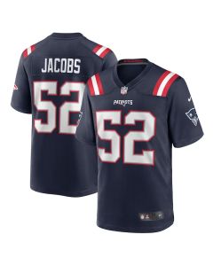 Curtis Jacobs 52 New England Patriots Team Game Men Jersey – Navy