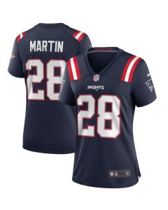 Curtis Martin 28 New England Patriots Women Game Retired Jersey – Navy