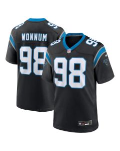 D.J. Wonnum 98 Carolina Panthers Game Men Jersey – Black