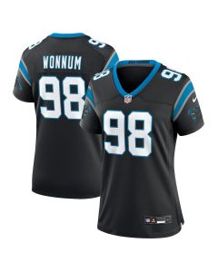 D.J. Wonnum 98 Carolina Panthers Women’s Game Jersey – Black