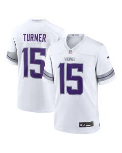 Dallas Turner 15 Minnesota Vikings Alternate Game Men Jersey – White