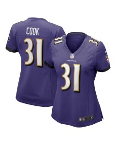 Dalvin Cook 31 Baltimore Ravens Women Game Jersey – Purple