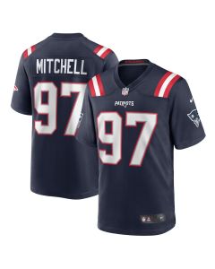 DaMarcus Mitchell 97 New England Patriots Game Men Jersey – Navy