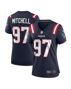 DaMarcus Mitchell 97 New England Patriots Women Game Jersey – Navy