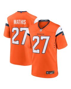 Damarri Mathis 27 Denver Broncos Team Game Men Jersey – Orange