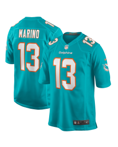 Dan Marino 13 Miami Dolphins Men Game Retired Jersey – Aqua