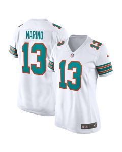 Dan Marino 13 Miami Dolphins Women Retired Jersey – White