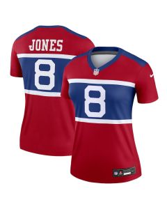 Daniel Jones 8 New York Giants Women’s Alternate Legend Player Jersey – Century Red