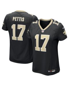 Dante Pettis 17 New Orleans Saints Women’s Game Jersey – Black