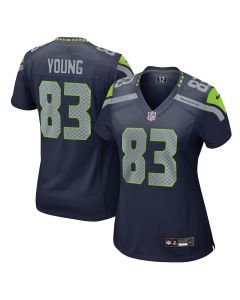Dareke Young 83 Seattle Seahawks Women’s Team Game Jersey – College Navy