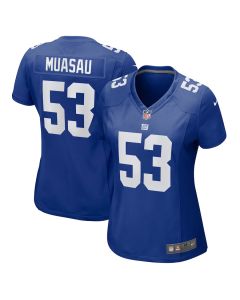 Darius Muasau 53 New York Giants Women’s Game Jersey – Royal