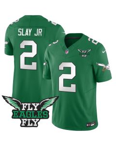 Darius Slay Jr. 2 Philadelphia Eagles Fly Eagles Fly Patch Alternate Game Men Jersey – Kelly Green