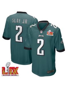Darius Slay Jr. #2 Philadelphia Eagles Super Bowl LIX Jersey – Men’s – Midnight Green