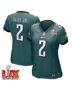 Darius Slay Jr. #2 Philadelphia Eagles Super Bowl LIX Women’s Jersey – Midnight Green
