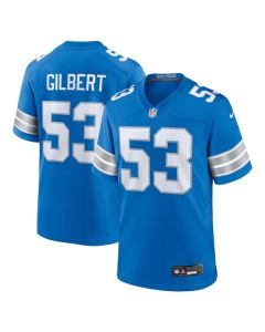 DaRon Gilbert 53 Detroit Lions Game Men Jersey – Blue