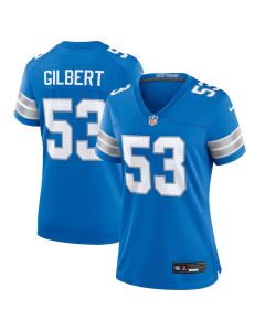 DaRon Gilbert 53 Detroit Lions Women’s Game Jersey – Blue