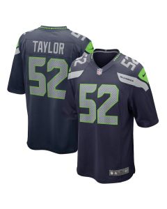 Darrell Taylor 52 Seattle Seahawks Men Game Jersey – College Navy