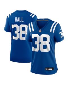 Darren Hall 38 Indianapolis Colts Women’s Game Jersey – Royal