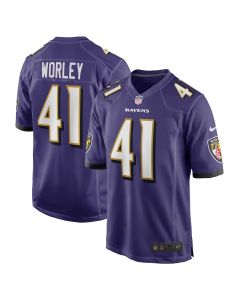 Daryl Worley 41 Baltimore Ravens Team Game Men Jersey – Purple