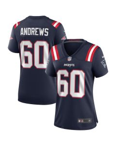 David Andrews 60 New England Patriots Women Game Jersey – Navy