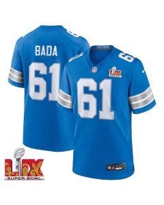 David Bada #61 Detroit Lions Super Bowl LIX Jersey – Men’s – Blue