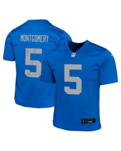 David Montgomery 5 Detroit Lions Alternate Game YOUTH Jersey – Blue
