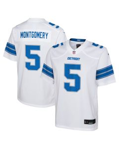 David Montgomery 5 Detroit Lions Player Game YOUTH Jersey – White