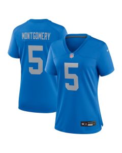 David Montgomery 5 Detroit Lions Women’s Alternate Game Jersey – Blue