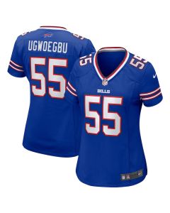 David Ugwoegbu 55 Buffalo Bills Women’s Game Jersey – Royal