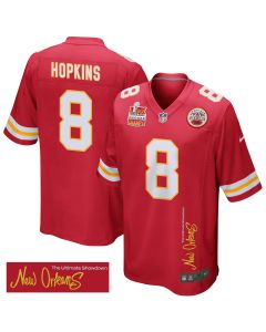 DeAndre Hopkins 8 Kansas City Chiefs Super Bowl LIX Champions Patch ‘New Orleans – The Ultimate Showdown’ EMBROIDERED Game Men Jersey – Red