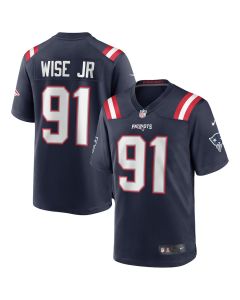 Deatrich Wise Jr. 91 New England Patriots Men Game Jersey – Navy
