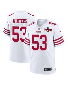 Dee Winters 53 San Francisco 49ers NFC Champions Patch Game Men Jersey – White