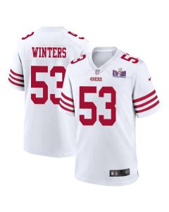 Dee Winters 53 San Francisco 49ers Super Bowl LVIII Patch Game Men Jersey – White