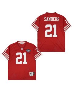 Deion Sanders 21 San Francisco 49ers Throwback Men Jersey – Red