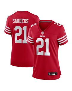 Deion Sanders 21 San Francisco 49ers Women’s Retired Player Game Jersey – Scarlet