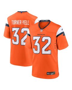 Delarrin Turner-Yell 32 Denver Broncos Team Game Men Jersey – Orange