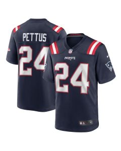 Dell Pettus 24 New England Patriots Game Men Jersey – Navy