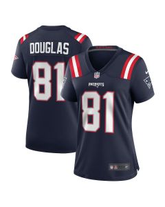 Demario Douglas 81 New England Patriots Game Women Jersey – Navy