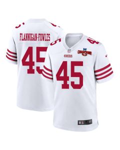 Demetrius Flannigan-Fowles 45 San Francisco 49ers NFC Champions Patch Game Men Jersey – White
