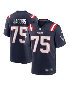 Demontrey Jacobs 75 New England Patriots Game Men Jersey – Navy