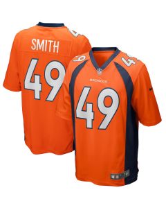 Dennis Smith 49 Denver Broncos Men Game Retired Jersey – Orange