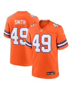 Dennis Smith 49 Denver Broncos Mile High Collection 1977 Throwback Retired Player Game Men Jersey – Orange