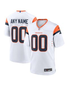 Denver Broncos Custom Game Men Jersey – White