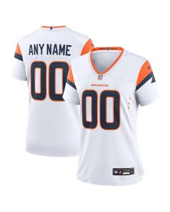 Denver Broncos Custom Game Women Jersey – White