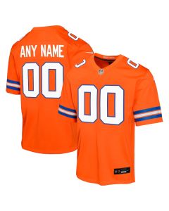 Denver Broncos Mile High Collection 1977 Throwback Game YOUTH Custom Jersey – Orange