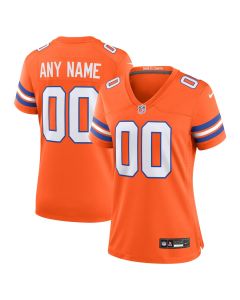 Denver Broncos Women’s Mile High Collection 1977 Throwback Custom Game Jersey – Orange