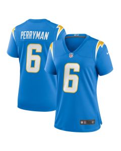 Denzel Perryman 6 Los Angeles Chargers Women’s Game Jersey – Powder Blue
