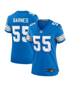 Derrick Barnes 55 Detroit Lions Women’s Team Game Jersey – Blue