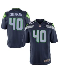 Derrick Coleman 40 Seattle Seahawks YOUTH Team Color Game Jersey – College Navy