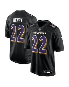 Derrick Henry 22 Baltimore Ravens Fashion Men Jersey – Carbon Black